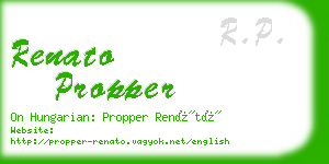 renato propper business card